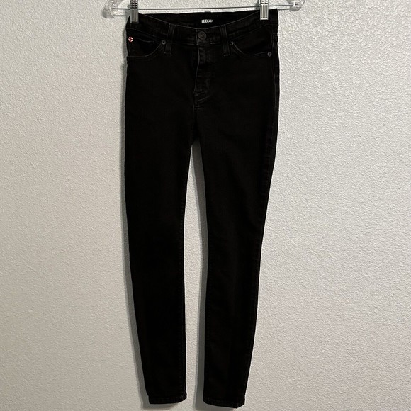 Hudson Size 25 Womens Jeans Natalie Skinny Mid Rise Black Denim 25x26 - Picture 1 of 10